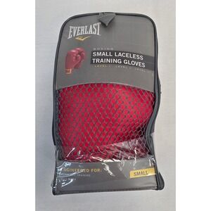 Everlast Small Laceless Training Boxing Gloves Red Heavy Bag Mitt Work Level I